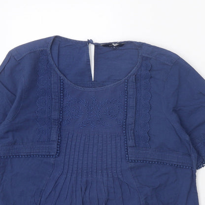 Womens UK Size 6 NEXT Blue Basic Blouse