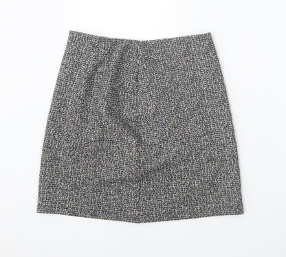 Preworn Womens Grey Polyester Straight & Pencil Skirt Size 27 in