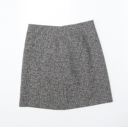 Preworn Womens Grey Polyester Straight & Pencil Skirt Size 27 in