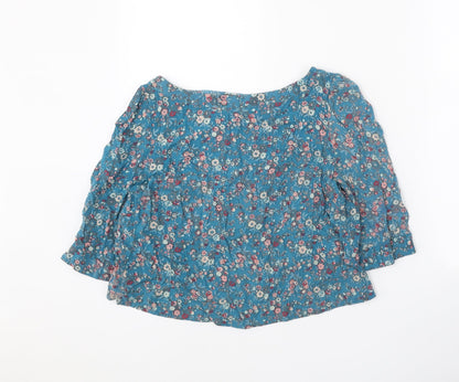 Womens UK Size 12 Warehouse Blue Basic Blouse