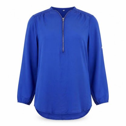 Womens UK Size XL Preworn Blue Basic Blouse