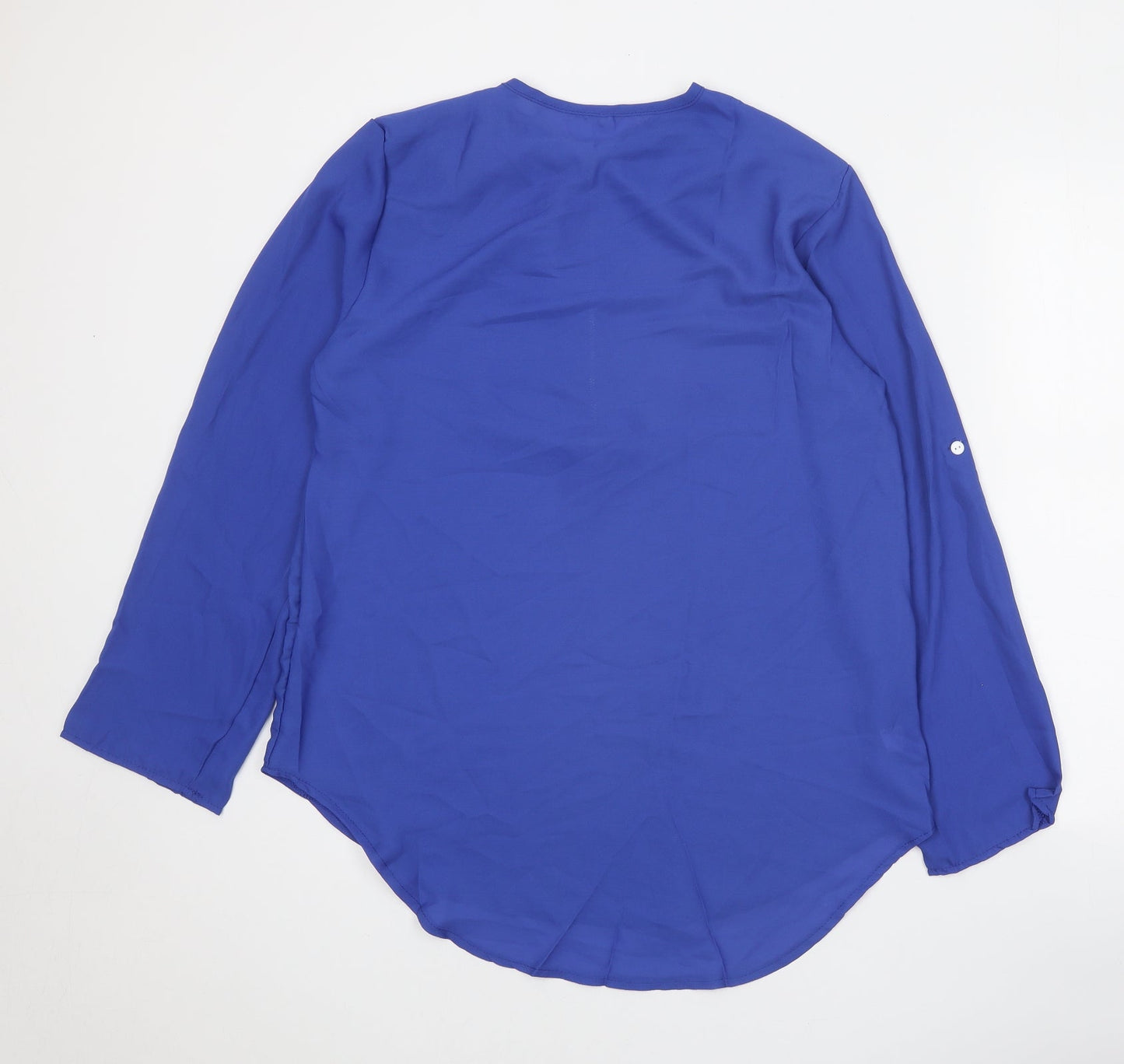 Womens UK Size XL Preworn Blue Basic Blouse