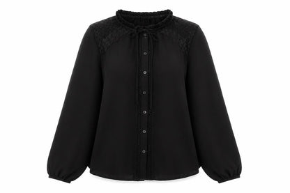 Womens UK Size 10 Dorothy Perkins Black Basic Button-Up