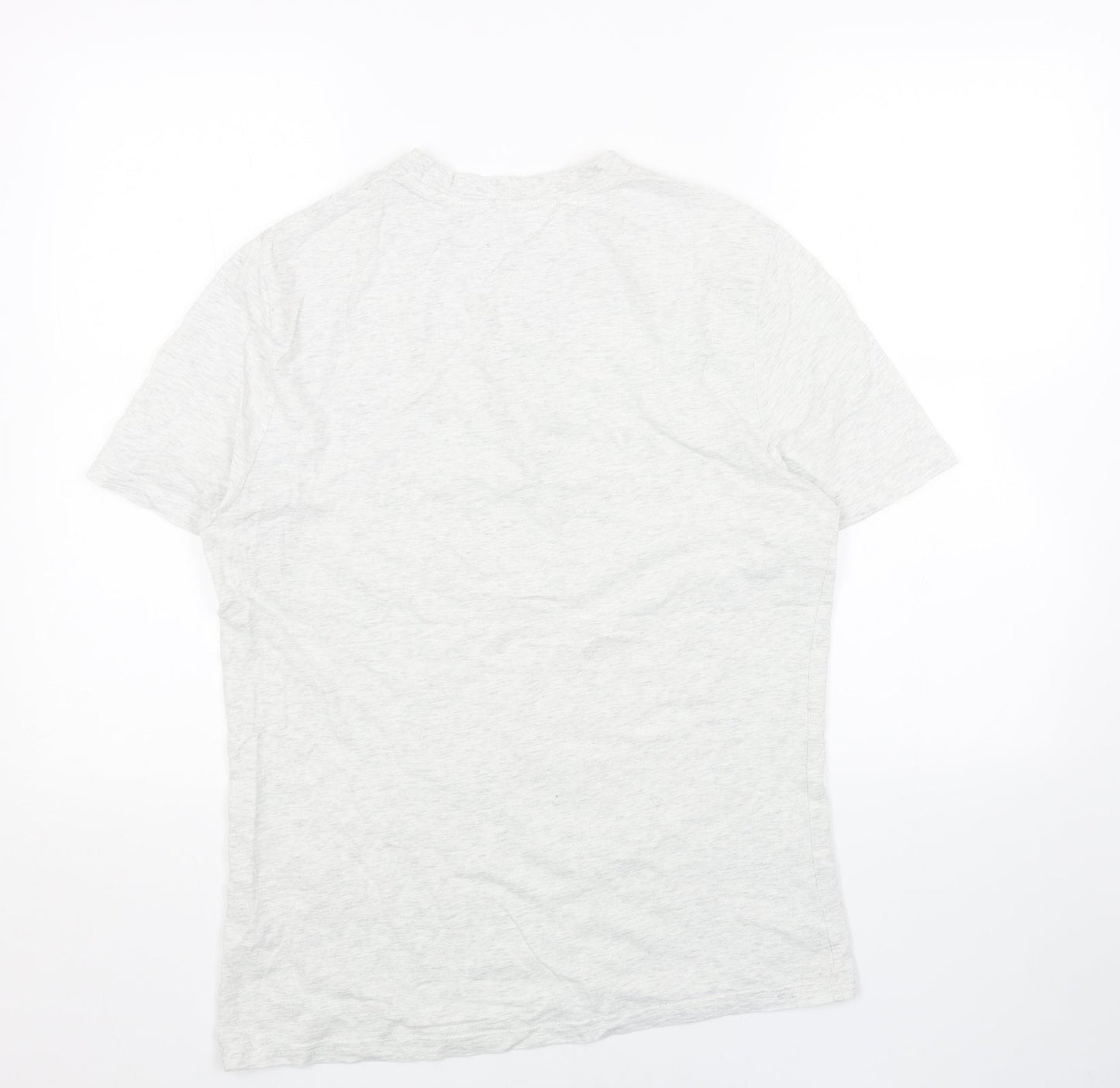 Marks and Spencer Mens Grey Cotton T-Shirt Size S Round Neck