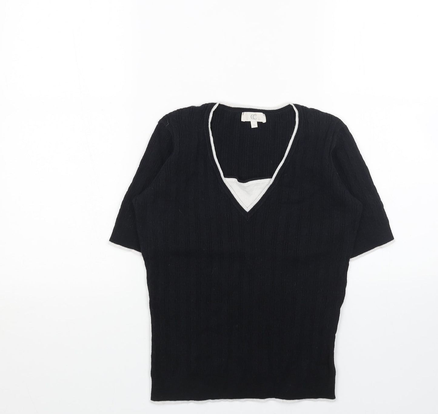 Womens UK Size S CC Black Pullover Jumper
