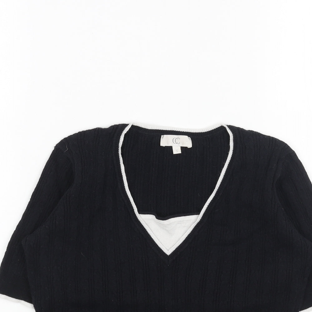 Womens UK Size S CC Black Pullover Jumper