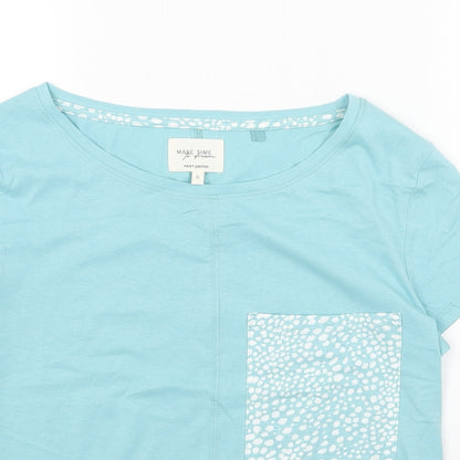 Womens UK Size S NEXT Blue Basic T-Shirt