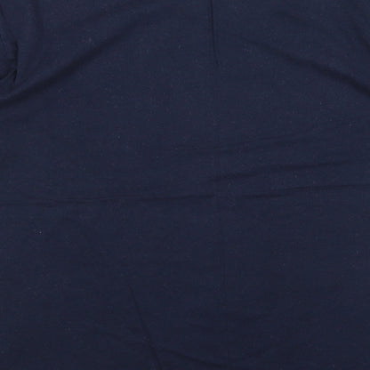 Womens UK Size M Gildan Blue Basic T-Shirt