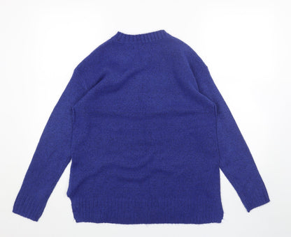 Womens UK Size S Marks and Spencer Blue Pullover Jumper