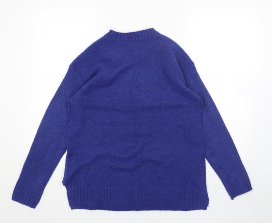 Womens UK Size S Marks and Spencer Blue Pullover Jumper