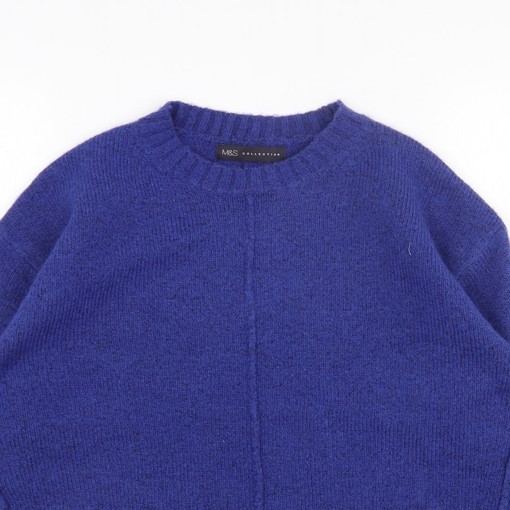 Womens UK Size S Marks and Spencer Blue Pullover Jumper