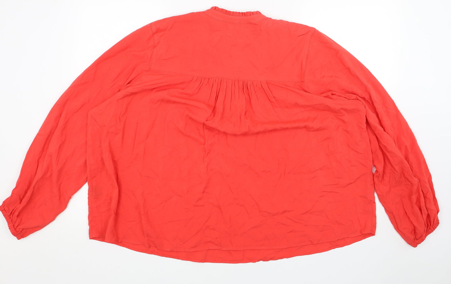 Womens UK Size 20 Marks and Spencer Red Basic Blouse