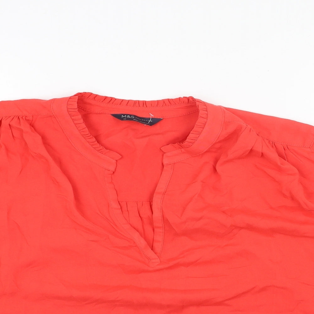 Womens UK Size 20 Marks and Spencer Red Basic Blouse