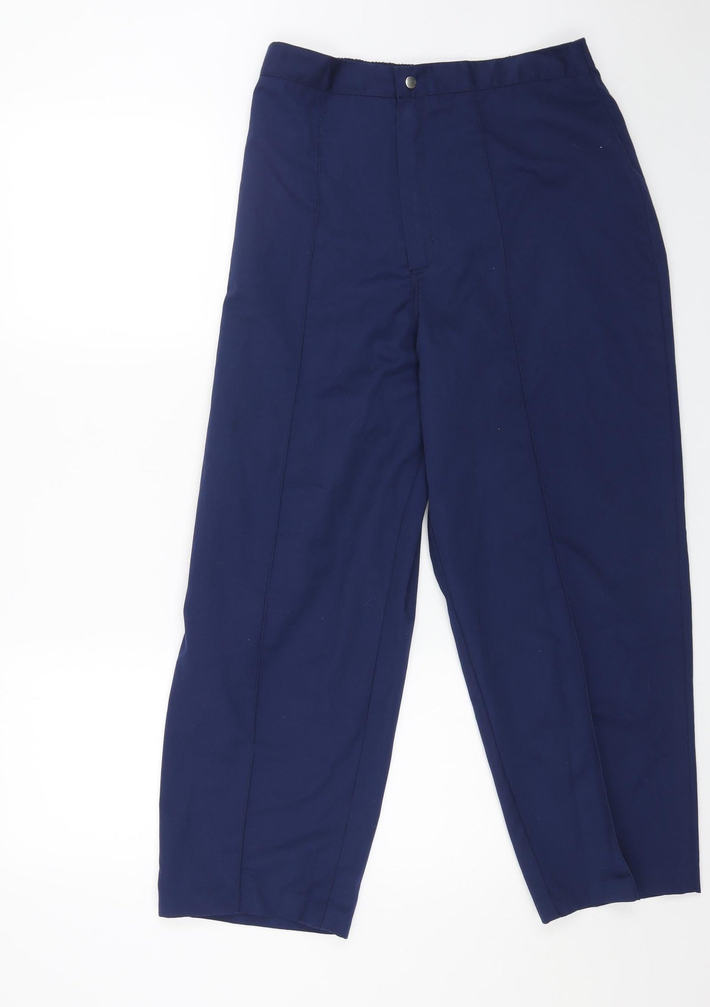 Womens UK Size 18 Preworn Regular Fit Carrot Blue Trousers