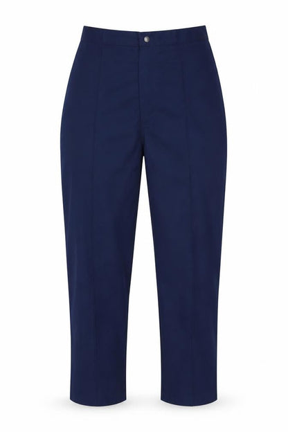 Womens UK Size 18 Preworn Regular Fit Carrot Blue Trousers