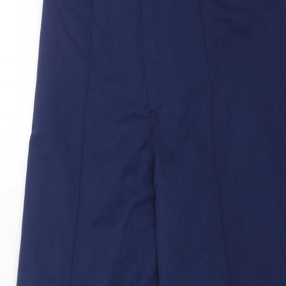 Womens UK Size 18 Preworn Regular Fit Carrot Blue Trousers