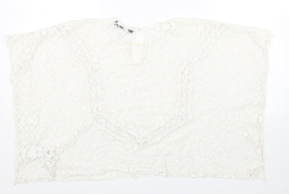 Womens UK Size M Zara White Cropped Tank