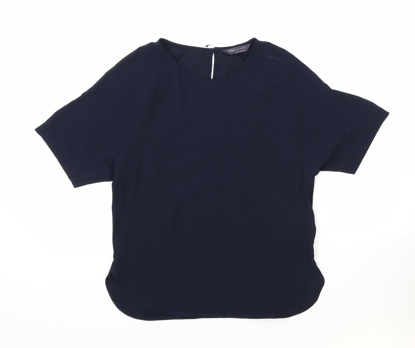 Womens UK Size 6 Marks and Spencer Blue Basic Blouse