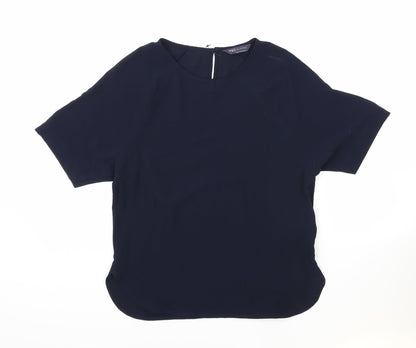 Womens UK Size 6 Marks and Spencer Blue Basic Blouse