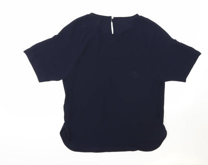 Womens UK Size 6 Marks and Spencer Blue Basic Blouse
