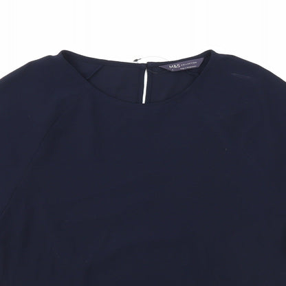Womens UK Size 6 Marks and Spencer Blue Basic Blouse