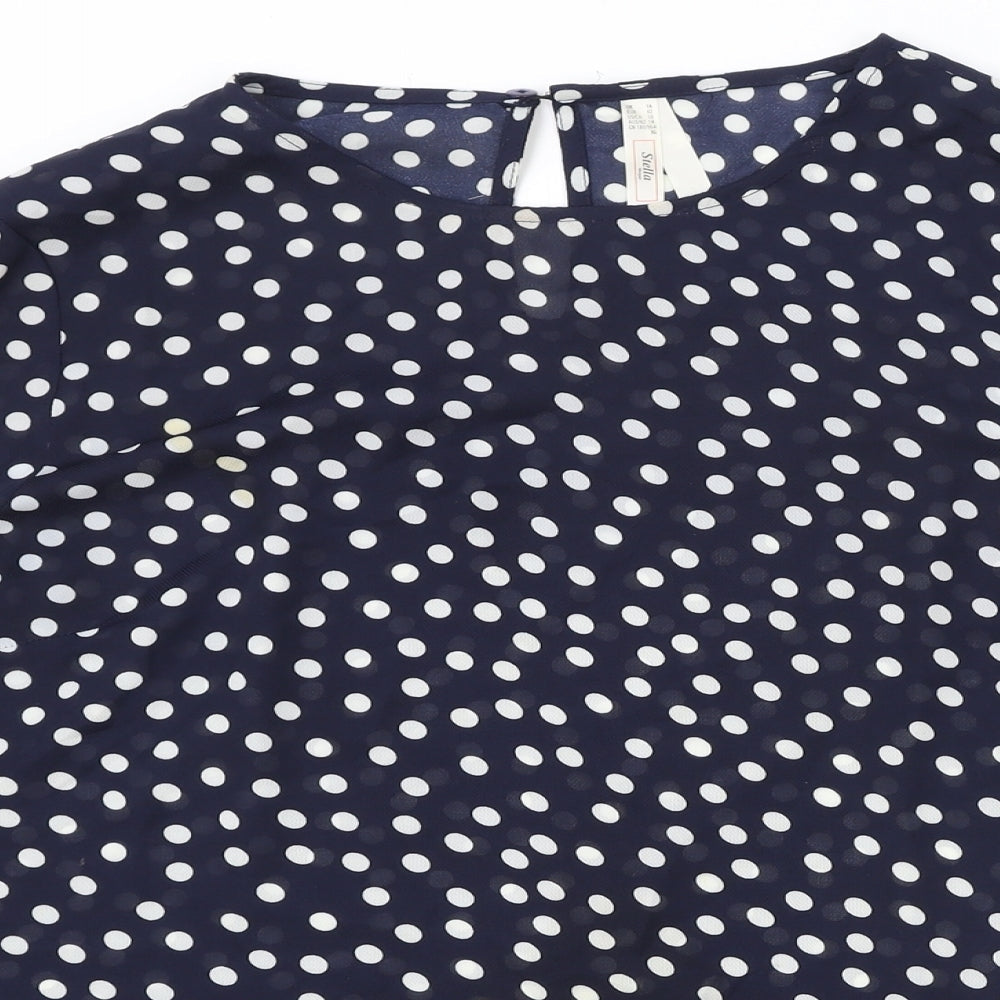 Womens UK Size 14 Stella Morgan Blue Basic Blouse