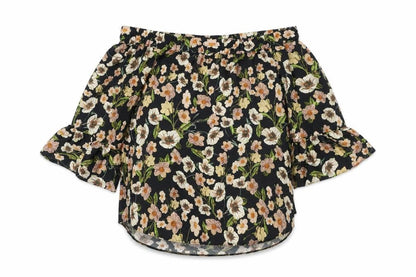 Womens UK Size 8 Topshop Black Basic Blouse