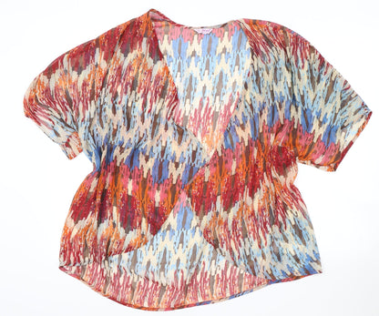 Womens UK Size 14 Per Una Multicoloured Basic Blouse