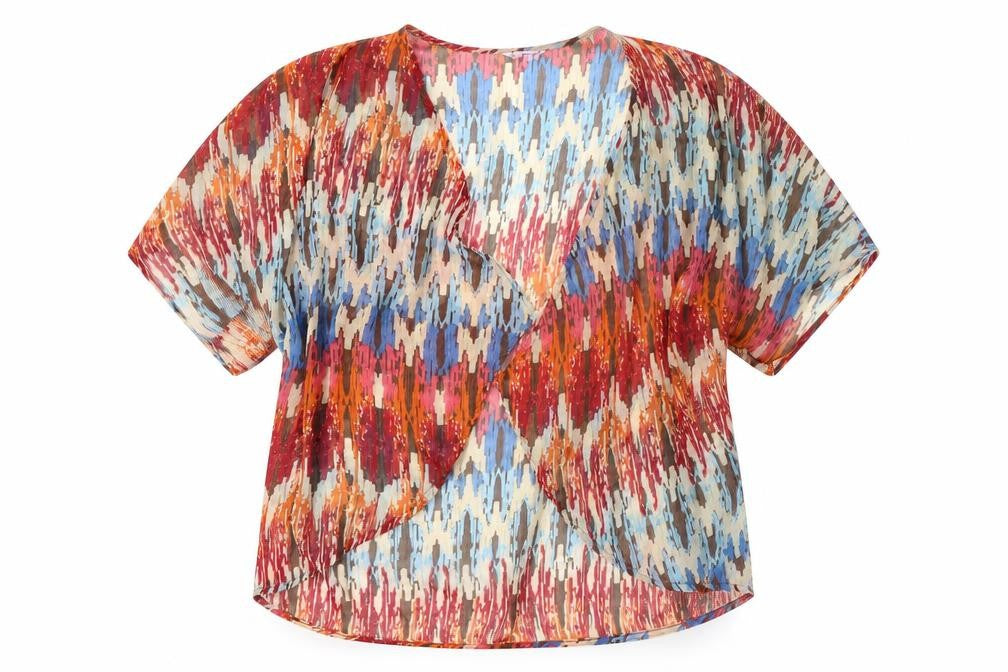 Womens UK Size 14 Per Una Multicoloured Basic Blouse
