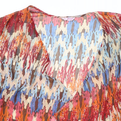 Womens UK Size 14 Per Una Multicoloured Basic Blouse
