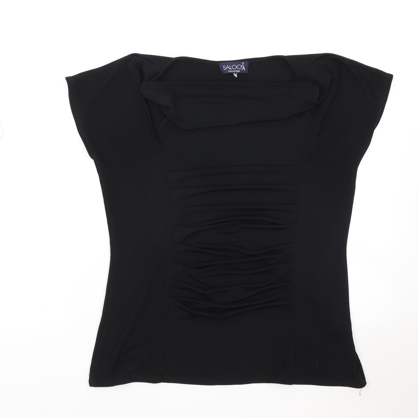 Womens UK Size S Saloos Black Basic T-Shirt