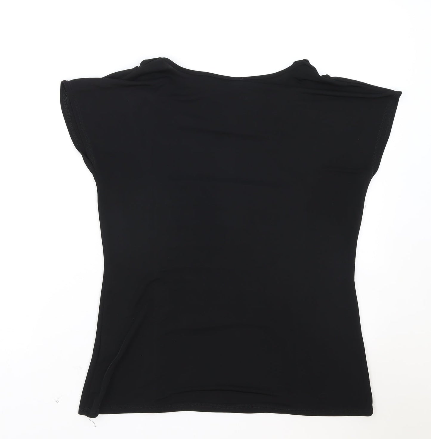 Womens UK Size S Saloos Black Basic T-Shirt