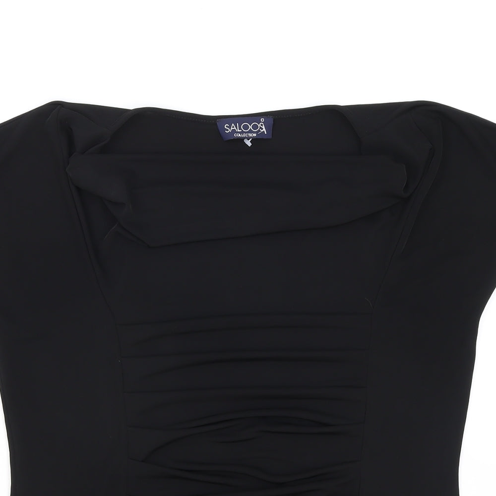 Womens UK Size S Saloos Black Basic T-Shirt
