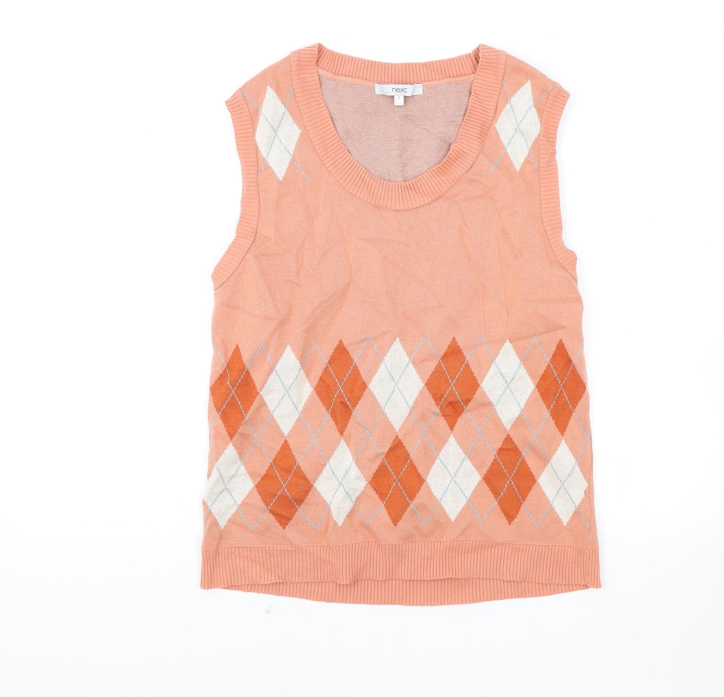 Womens UK Size S NEXT Pink Vest Jumper