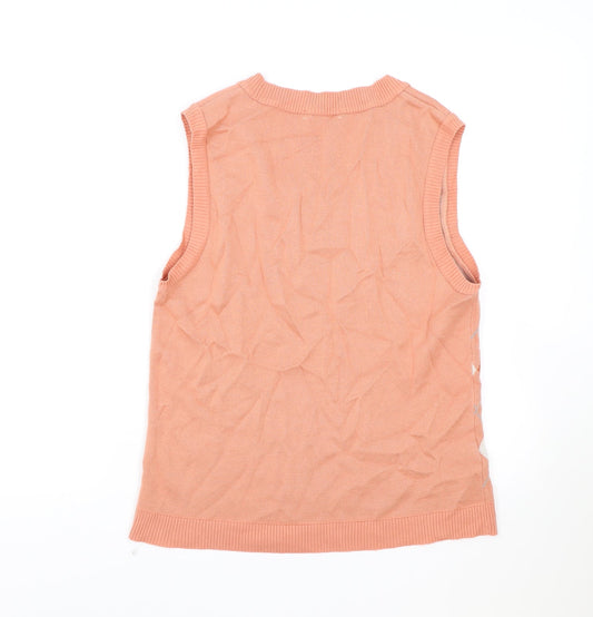 Womens UK Size S NEXT Pink Vest Jumper