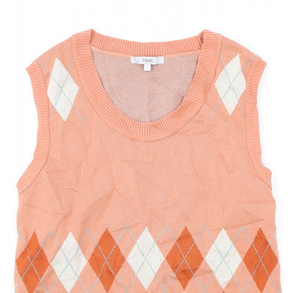 Womens UK Size S NEXT Pink Vest Jumper