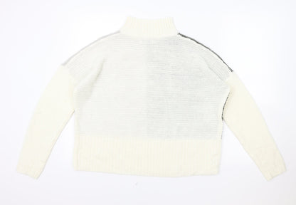 Womens UK Size M Papaya Ivory Pullover Jumper