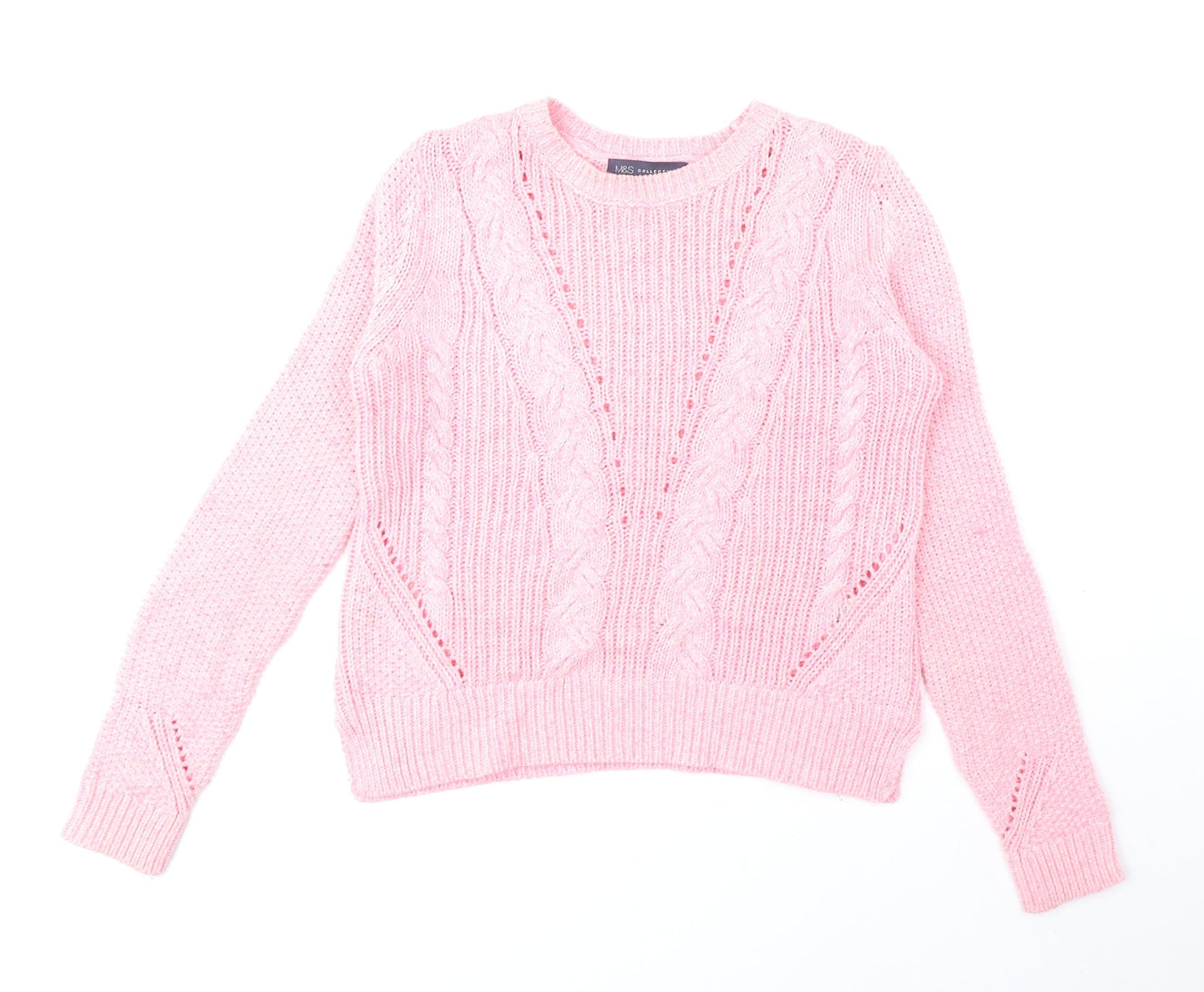 Womens UK Size 8 Marks and Spencer Pink Pullover Jumper