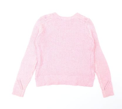 Womens UK Size 8 Marks and Spencer Pink Pullover Jumper