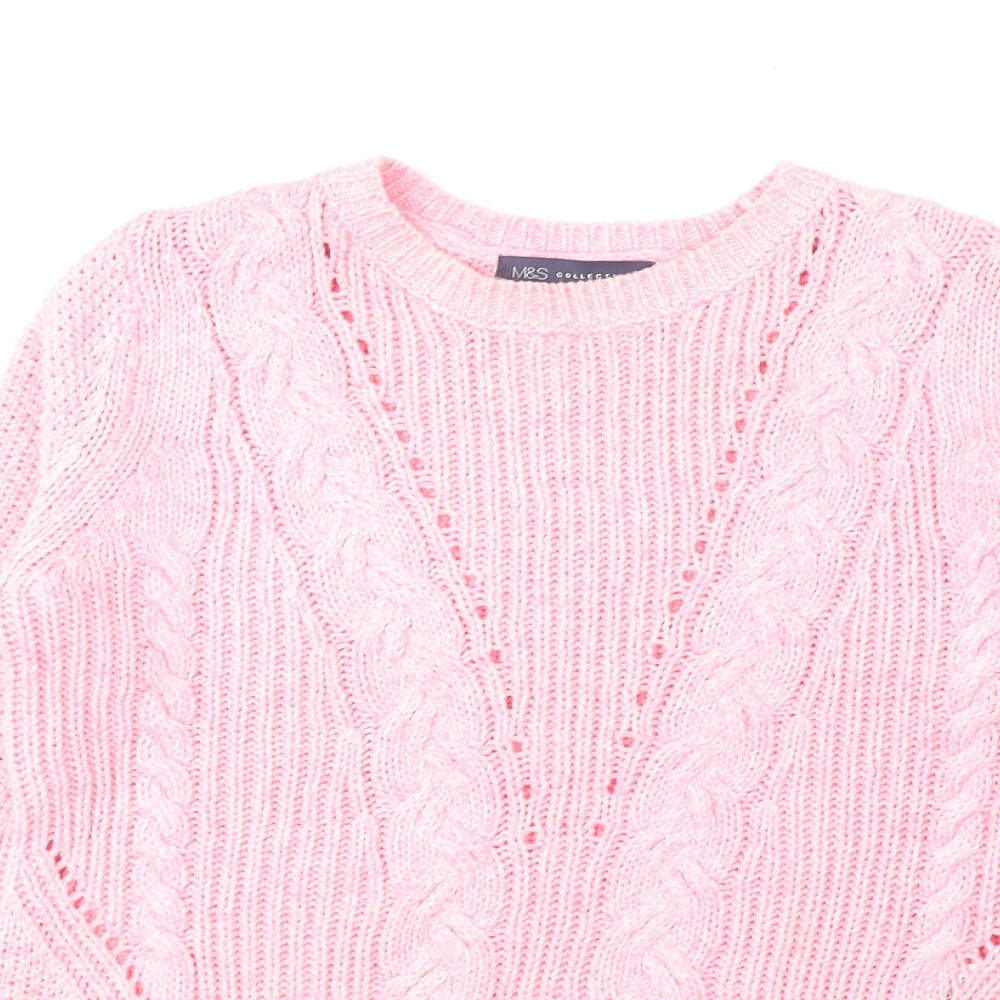 Womens UK Size 8 Marks and Spencer Pink Pullover Jumper