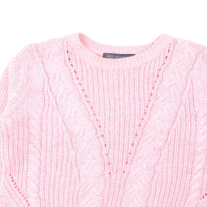 Womens UK Size 8 Marks and Spencer Pink Pullover Jumper