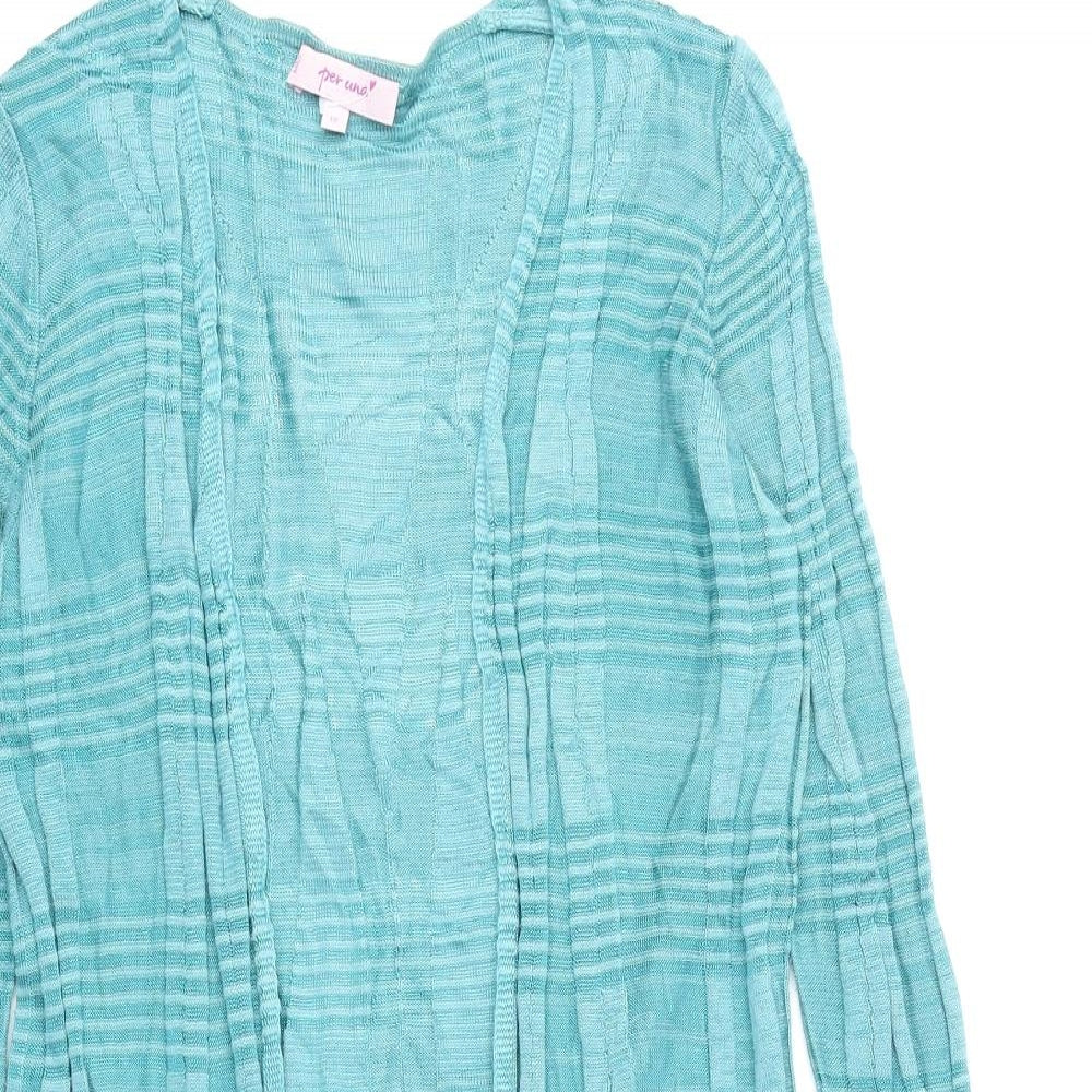 Womens UK Size 10 Per Una Blue Cardigan Jumper