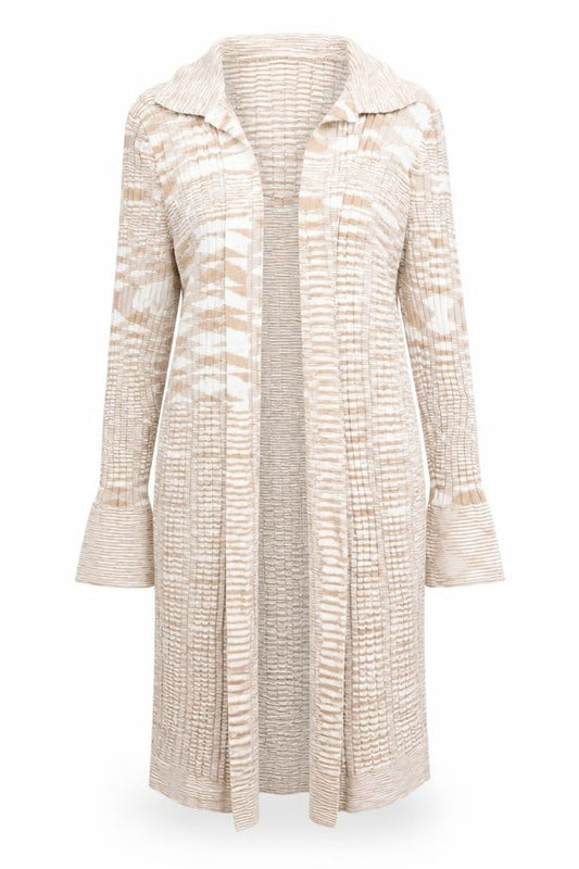 COTTON: ON Womens Beige V-Neck Viscose Cardigan Jumper Size L
