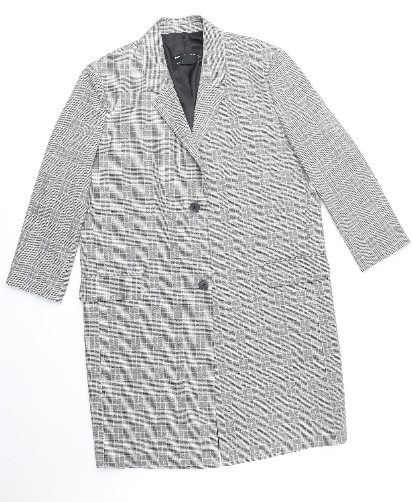 Womens UK Size 10 ASOS Grey Overcoat