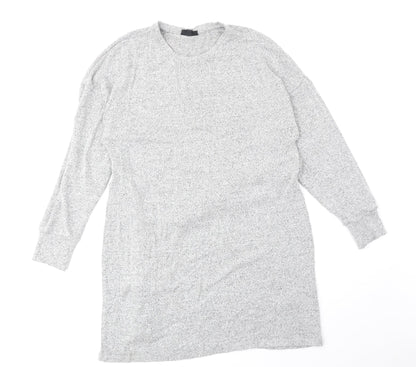 Womens UK Size 12 Topshop Grey Pullover Jumper