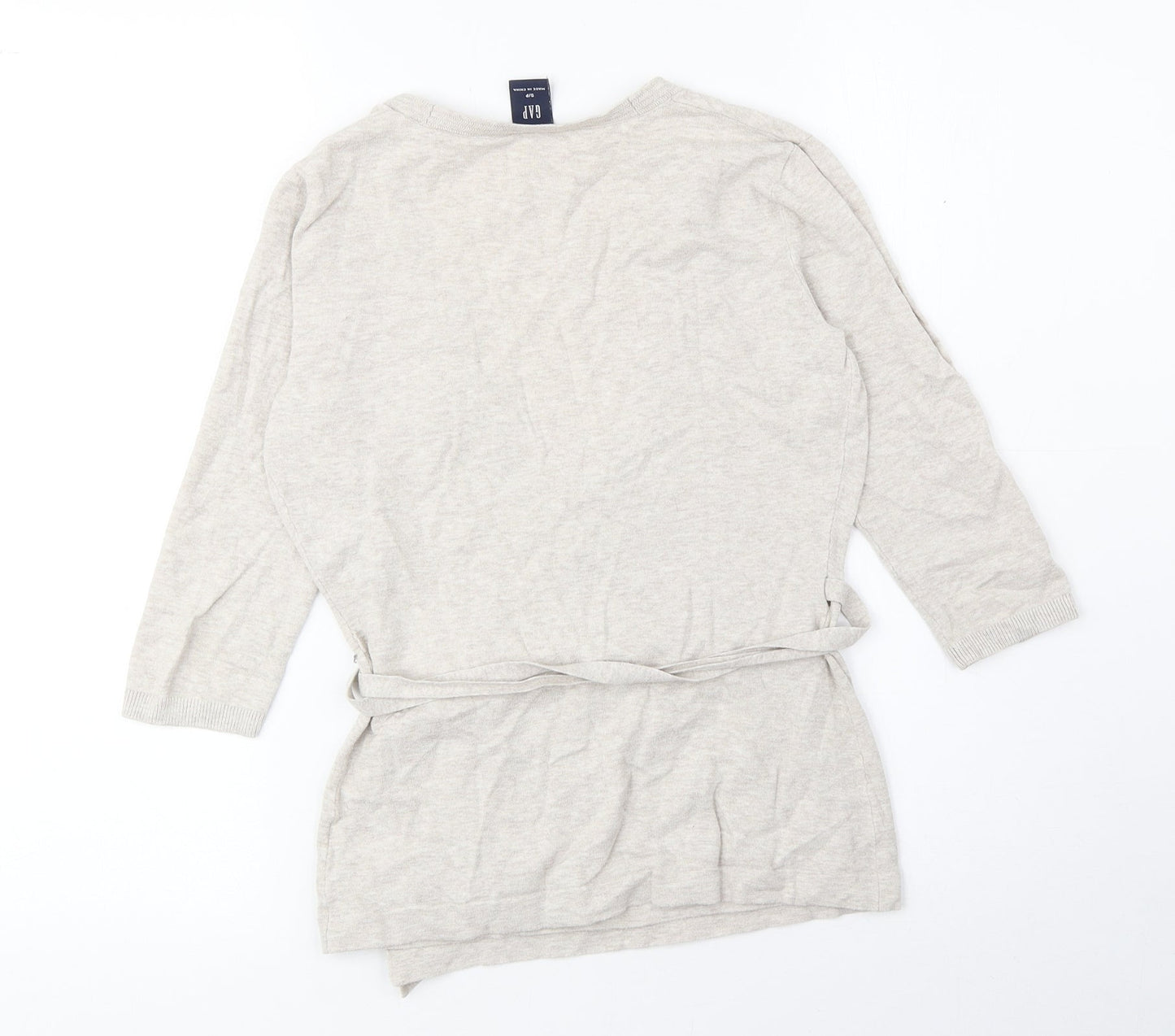 Gap Womens Beige V-Neck Cotton Cardigan Jumper Size S