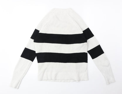 Womens UK Size M Marks and Spencer White Pullover Jumper