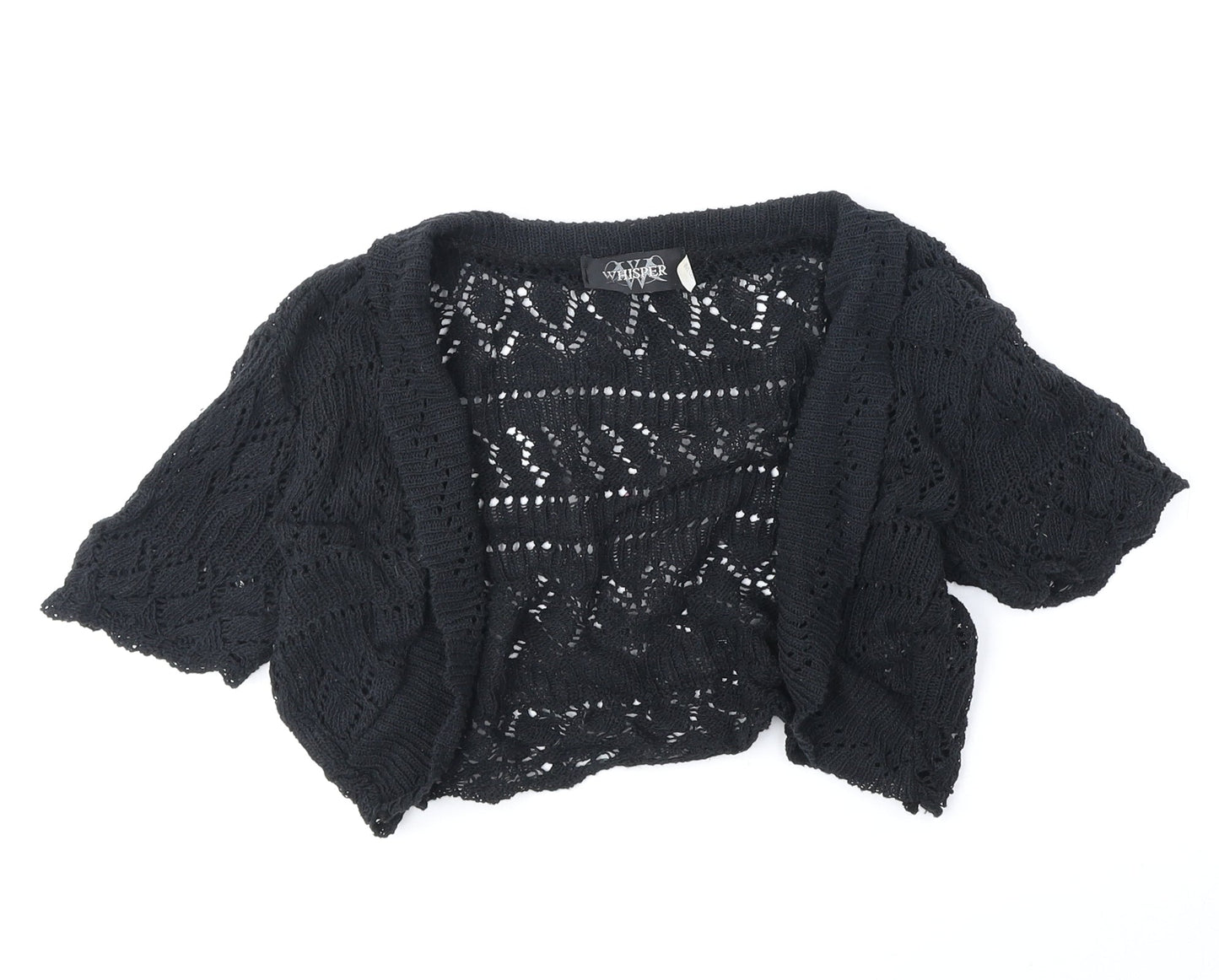 Womens UK Size S Whisper Black Cardigan Jumper