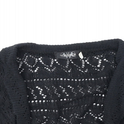 Womens UK Size S Whisper Black Cardigan Jumper