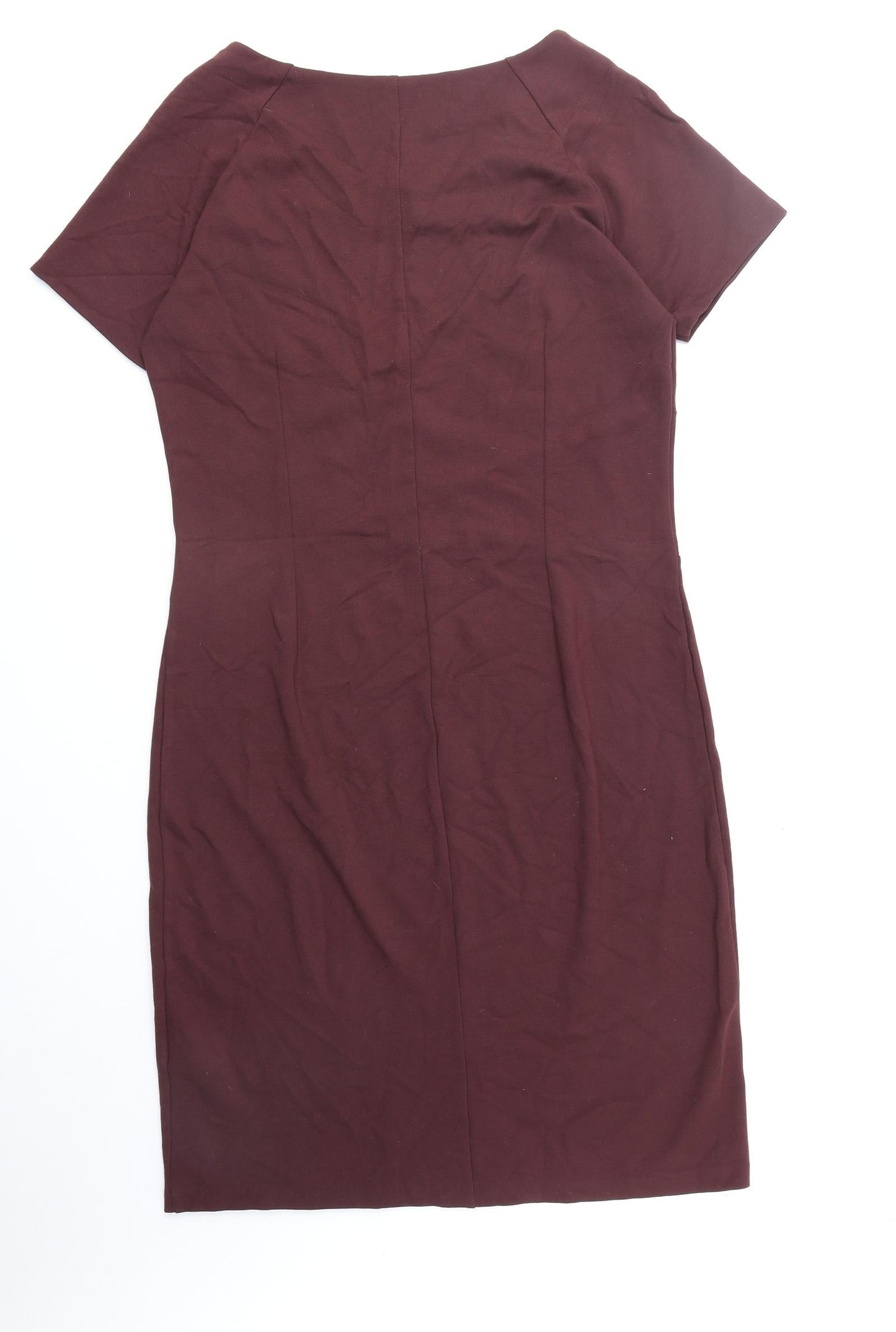 Vacknox Womens Purple Viscose Shift Size L Round Neck Pullover